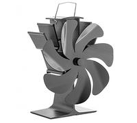 MARCBUSE Wood Stove Fan Heat Powered Stove Fan Efficient Heat Distribution Disperses Warm Air Through House Saving Fuel Wood Blower Powered Non Electric Home