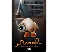 Marcel the Shell with Shoes On (2022) Movie Poster Vintage Retro Metal Sign 8x12 Inch Man Cave Home Wall Decor