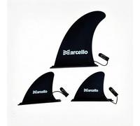 Marcello SUP Fins, Paddle Board Central and Side Fins, Black EVA Material (Fin Set)