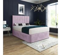 Marcelo Upholstered Soft Velvet Pink Bed Frame