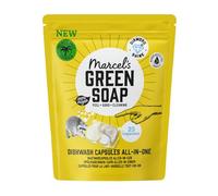 Marcel's Green Soap Dishwash Tablets - Grapefruit & Lime - 97% biodegradable - Natural ingredients - 25 tablets