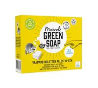 Marcel's Green Soap Dishwasher Tablets All-in-One - Dishwasher Tabs - Dissolvable Film - Eco-Friendly - Vegan - 99,6% Biodegradable - 25 pieces