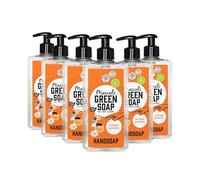Marcel's Green Soap - Hand Soap Orange & Jasmine - Liquid Handwash Dispenser - Microplastic-free formula - Vegan - 100% recycled plastic bottle - Refillable - 250 ml (Pack of 6)