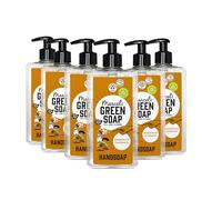 Marcel's Green Soap - Hand Soap Sandalwood & Cardamom - Liquid Handwash Dispenser - Microplastic-free formula - Vegan - 100% recycled plastic bottle - Refillable - 250 ml (Pack of 6)