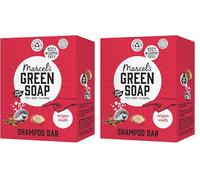 Marcel's Green Soap - Shampoo Bar Argan & Oudh - Daily use, plastic and sulfate free - Saves 3 bottles of regular Shampoo - 100% Eco friendly - 100% Vegan - 97% Biodegradable - 90 G (Pack of 2)