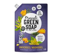Marcel's Green Soap - Universal Washing Liquid Refill Amber & Ylang Ylang - White and coloured laundry - Vegan - Packaging recyclable - 23 washes - 1L