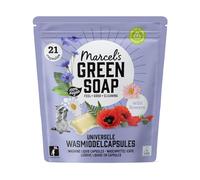 Marcel's Green Soap - Washing Liquid Pods Wild Flowers - Laundry Detergent Capsules - EU Ecolabel Certified - Double concentrated - Microplastic-free formula - Vegan - 21 pods