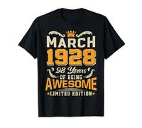March 1928 Vintage 98 Years Awesome 98th Birthday Mar T-Shirt