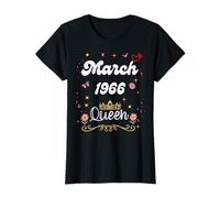 March 1966 Queen Since March 1966 Birthday Girl Women T-Shirt