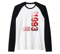 March 1993 Legendary Year 1993 Retro 1993 Vintage 1993 Raglan Baseball Tee