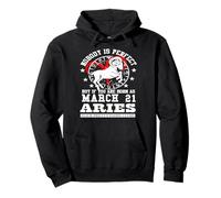 March 21 Aries Zodiac Sign Funny Astrology Birthday Pullover Hoodie