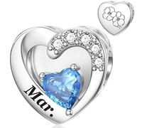 March Charm for Pandora Charms Birthstone Heart Birthstone CZ