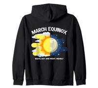 March Equinox Equal Day And Night Happy Easter Ostara Zip Hoodie