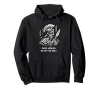 March forward. No matter what. Battle Masculinity Spartan Pullover Hoodie
