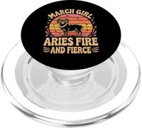 March Girl Aries Fire And Fierce Zodiac Vibes PopSockets PopGrip for MagSafe