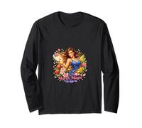 March Magic Floral Empowered Woman Art Long Sleeve T-Shirt