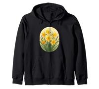March Sunshine The Joyful Daffodil Birthflower Zip Hoodie
