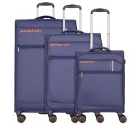 March15 Trading Silhouette 4 wheels Suitcase set 3-piece with expansion pleat blue