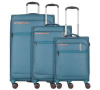 March15 Trading Silhouette 4 wheels Suitcase set 3-piece with expansion pleat green