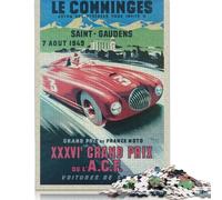 Marchal 24 Heures Du Mans Juin 1954 Puzzle 100% Recycled Cardboard Premium Cardboard Jigsaw Puzzle for Adult Children 1000pcs (75x50cm)