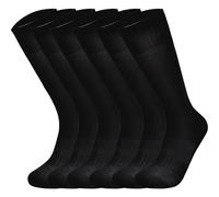 Marchare Boys Soccer Socks Toddler Football Socks 10-16 Years Solid Sports Socks For Boy Girl Black 6 Pairs