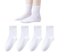 Marchare Kids Seamless Socks Boys Girls Cotton Athletic Socks School Ankle Socks with Retro Stripes 6 Pack