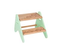 Marchepied En Bois Escabeau Deux Marches Pour Enfants 2 Ans Et Plus (de Couleur Bois Naturel
