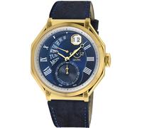 Marchese 42424 Blue Leather Swiss Quartz Watch GV2 Black One Size