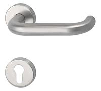 MARCHESI 1401A-2082S-2087PZ-207 PZ, Harmonie FH Handle Set on Rosette, 38-45, matt Stainless Steel