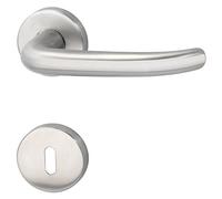 MARCHESI 1935A-2082S-2087PZ-207 PZ, FH Handle Set BRÜNN-on Rosette, 38-45, matt Stainless Steel