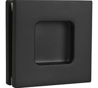 MARCHESI 4073 Schwarz, Black 6405 Pair of Sliding Door Clamps, Square, Glass Thickness 8-10 mm