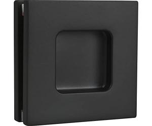 MARCHESI 4073 Schwarz, Black 6405 Pair of Sliding Door Clamps, Square, Glass Thickness 8-10 mm