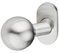MARCHESI 4126.420.207.S-ER-UK Türknopf Fest auf, Edelstahl matt Stainless Steel Door knob on Oval Rosette | Fixed knob, Silver