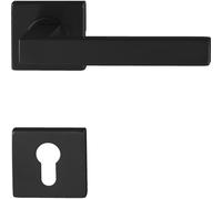 Marchesi Chia PZ Door Handle Set Without Support Cams Stainless Steel Matt Black