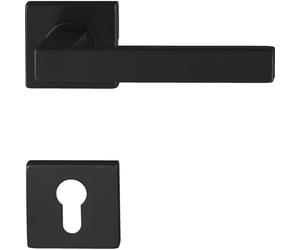 Marchesi Chia PZ Door Handle Set Without Support Cams Stainless Steel Matt Black