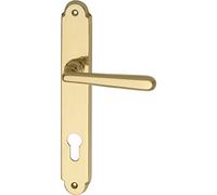 MARCHESI Handle Set ALT-Wien - on Plate PZ 88, Polished Brass, FH ÖNORM