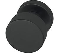 MARCHESI Round Door Knob with Return Spring and Rosette - Door Knob Directed for 8 mm Square Pin - Door Handle, Stainless Steel, Matte Black