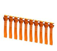 MARCHFA 1 x 12 Inch Double Loops Lashing Loops Tie Down Straps for Motorcycle, ATV, UTV, Bicycle - 2300 lbs (Orange, Pack of 10)