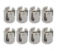 Marchfunny 8 Pack 316 Stainless Steel Wire Rope Clips Silver M124mm Cable Clamps For Horizontal Vertical Securing Garden Vine Plant Support