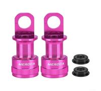 Marchfunny A Pair Quick Release Pedal Holder Mounting Adapter for Brompton Folding Bike, Aluminum Alloy, 5mm/10mm Quick Release, Anodized(Purple)