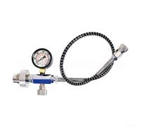 Marchfunny Aluminum Diving Gauge 6000psi G5/8 Thread Luminous | 6000psi max pressure, G5/8-14 thread, spring-loaded hose, secure leak-proof connection, cylinder filling