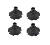 Marchfunny Camping Chair Foot Pads Outdoor Folding Chair Leg Mat Non-Slip Anti-Sink Plastic Covers Set of 4 Black Adjustable Angle 13mm 15mm 16mm(15mm)