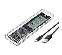 Marchfunny Dual Protocol M 2 NVME NGFF SSD Case with Real Time Monitoring of Write Volume, Temperature, and Usage Time Featuring 10Gbps USB 3 2 Transfer (CC NGFF NVME 20G)