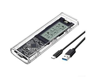 Marchfunny Dual Protocol M 2 NVME NGFF SSD Case with Real Time Monitoring of Write Volume, Temperature, and Usage Time Featuring 10Gbps USB 3 2 Transfer (NGFF CC)