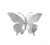 Marchfunny Elegant Hanging Tree Ornament Indoor Decorative Pendant Metallic Shimmering Display Seasonal Home Accent Gold 25X15cm(Silver)