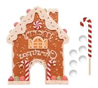 Marchfunny Family Indoor Golf Set With Unique House Course, Comes With Club And Balls, For Wintertime Entertainment And Play(six balls)