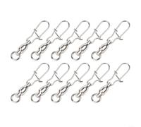Marchfunny Fishing Swivel Snaps, 10pcs Pack, Dual O Ring Design For Enhanced Performance In Lure And Boat Fishing(1#（10pcs）)