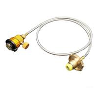 Marchfunny For LPG Fuel Adapter Pipe For Outdoor Use In For Taiwan Featuring Rotatable Interface And Stainless Steel Mesh For Secure Flat Canister Transfer(valve + adapter)