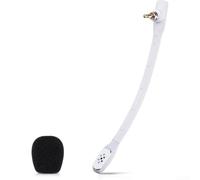 Marchfunny Gaming Microphone with Noise Cancelling for Logitech A40 Headset Omnidirectional for Clear Team Communication (White)