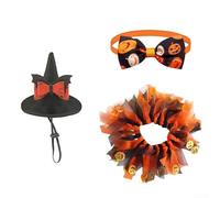 Marchfunny Garden Goose Costume Set Lawn Decorations 23 Inch Black Satin Fabric Three Piece Outfit Halloween Theme Outdoor Autumn Home Decor With Turkey Pattern(set)